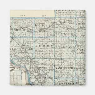 Íman Mapa do Condado de Pike e de Pittsfield