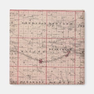 Íman Mapa do Condado de Poweshiek, Estado de Iowa