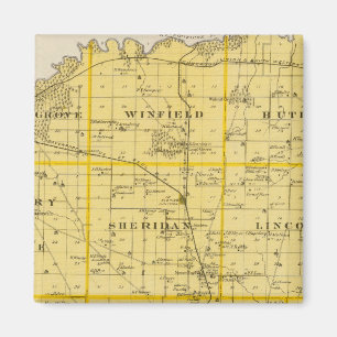 Íman Mapa do Condado de Scott, Estado de Iowa