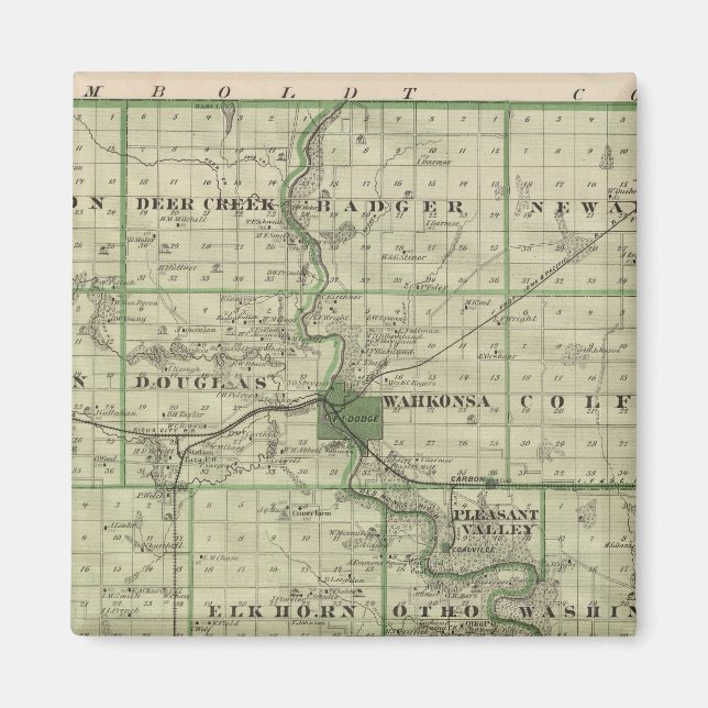 Íman Mapa do Condado de Webster, Estado de Iowa (Frente)