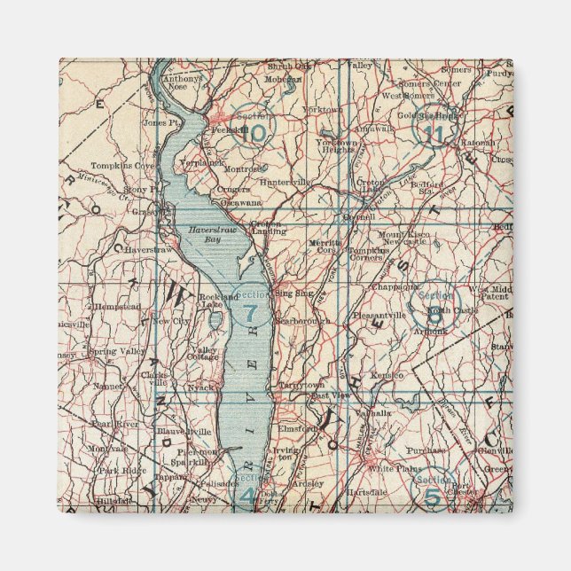 Íman Mapa do Condado de Westchester, Nova Iorque (Frente)