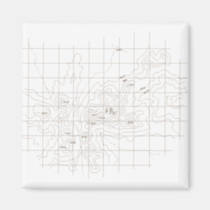 Íman Mapa do contorno da montanha - Toubkal