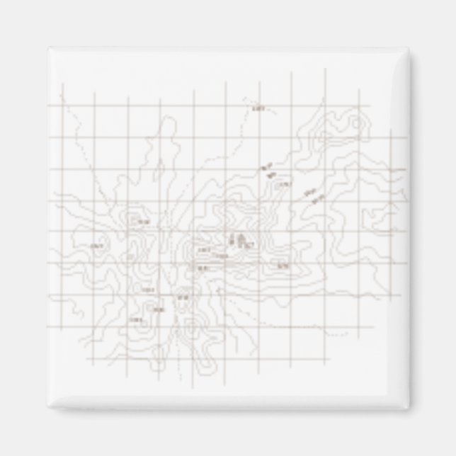 Íman Mapa do contorno da montanha - Toubkal (Frente)