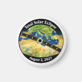 Íman Mapa do Eclipse Solar Total de 2027