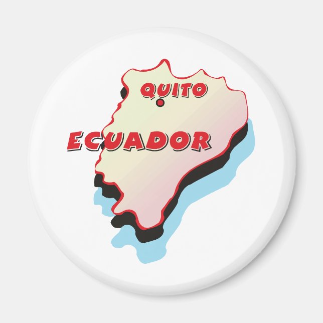 Íman Mapa do Equador (Frente)