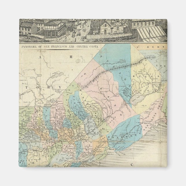 Íman Mapa Do Estado Da Califórnia (Frente)