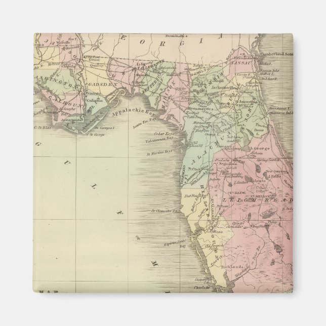 Íman Mapa do Estado da Flórida (Frente)