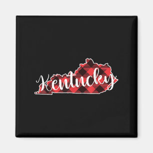 Íman Mapa do Estado de Kentucky Xadrez de Búfalo Natal