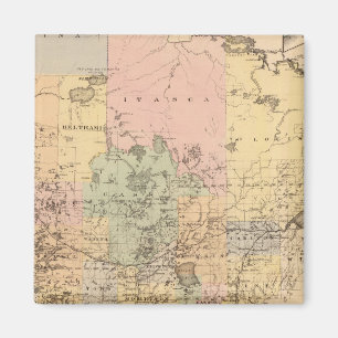 Íman Mapa do Estado de Minnesota, 1874