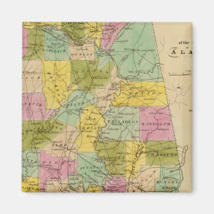 Íman Mapa do Estado do Alabama