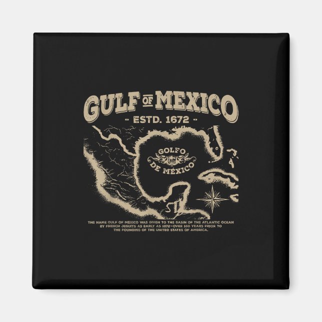 Íman Mapa Do Golfo Do México Em 1672 (Frente)