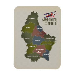 Íman Mapa do grão-ducado do Luxemburgo