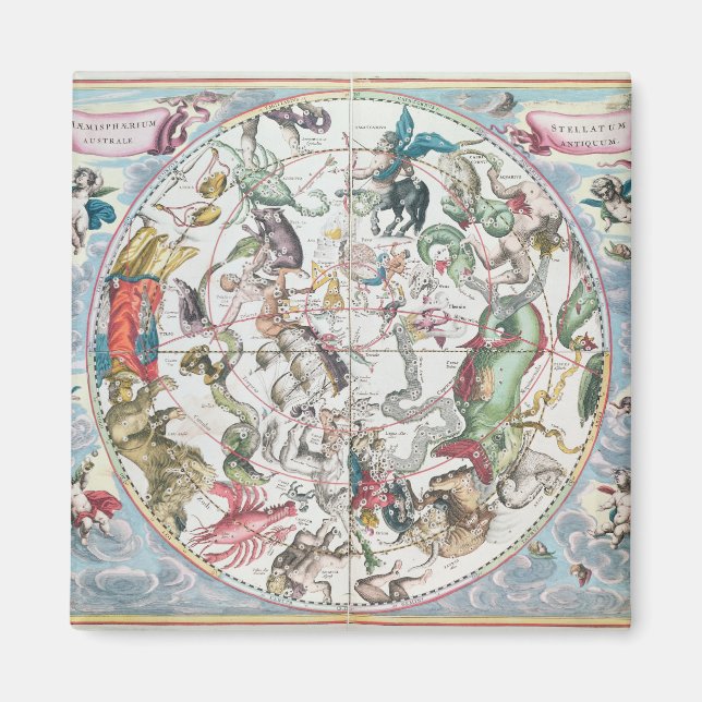 Íman Mapa do Hemisfério Sul 2 (Frente)