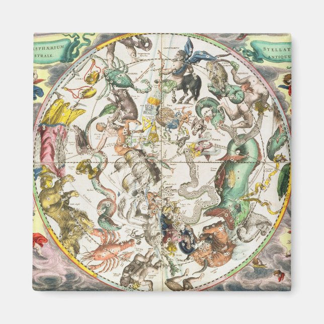 Íman Mapa do Hemisfério Sul, de "A Celestia" (Frente)