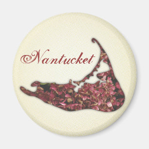 Íman Mapa do Hydrangea da ilha de Nantucket,