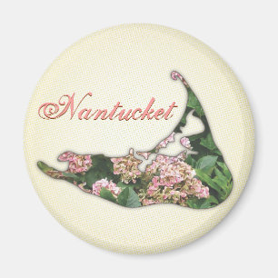 Íman Mapa do Hydrangea da ilha de Nantucket,
