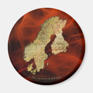 Íman MAPA do ímã de ESCANDINÁVIA