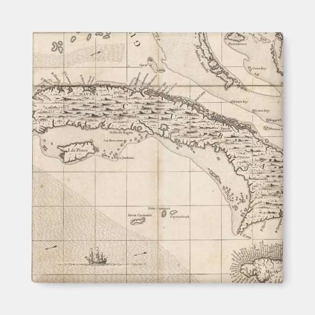 Íman Mapa do Império Britânico na América 14 (Frente)