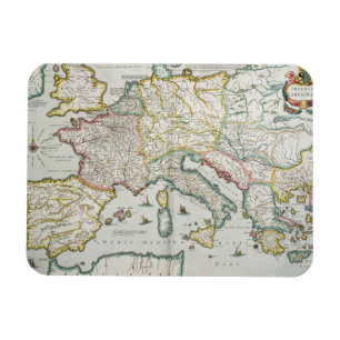 Íman Mapa do império de Charlemagne