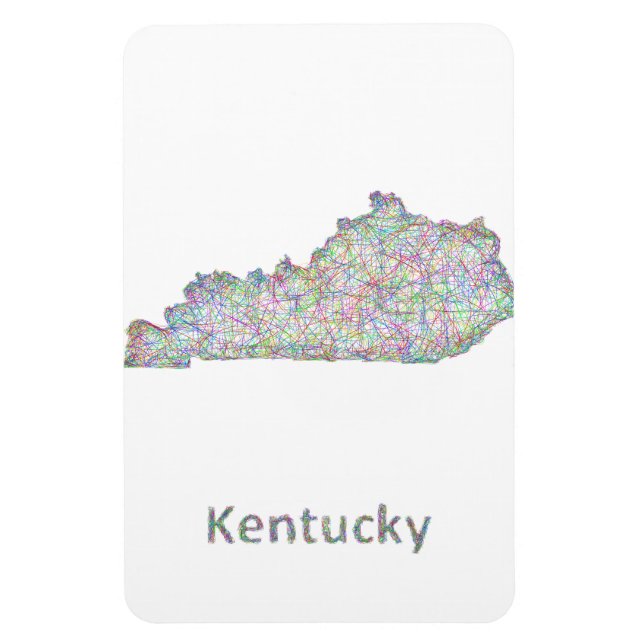 Íman mapa do Kentucky (Vertical)