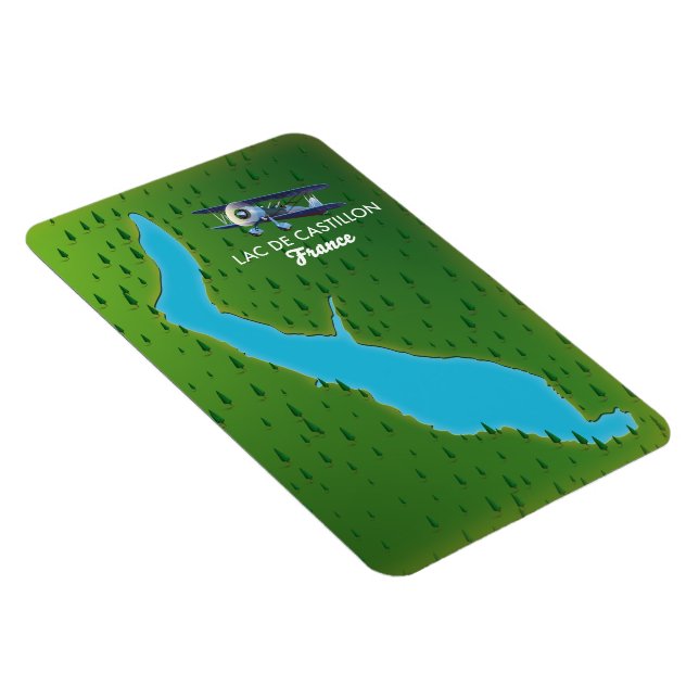 Íman Mapa do Lac de Castillon França (Lado Direito)