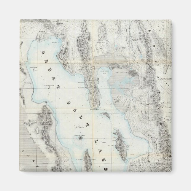 Íman Mapa do lago de sal do Excelente (Frente)