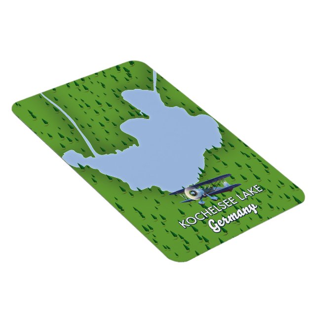 Íman mapa do lago Kochelsee, Alemanha (Lado Direito)