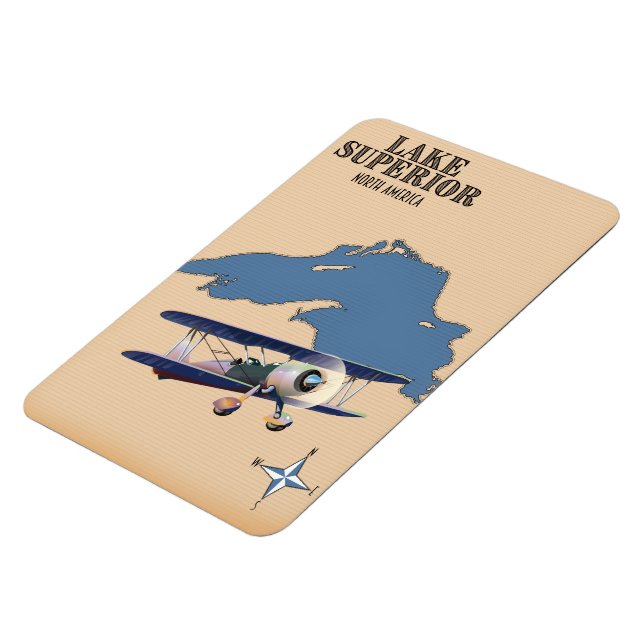 Íman Mapa do Lago Superior América do Norte (Left Side)