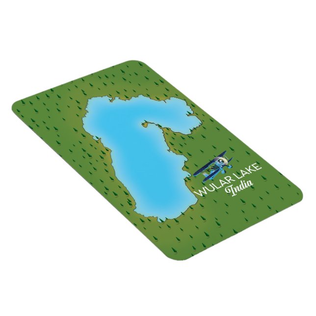 Íman Mapa do Lago Wular na Índia (Lado Direito)