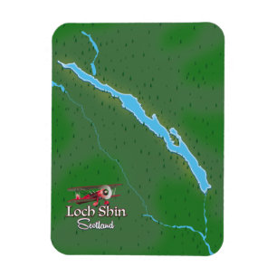 Íman Mapa do Loch Shin Escócia
