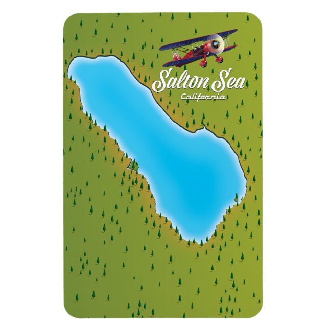 Íman Mapa do Mar de Salton Califórnia EUA (Vertical)