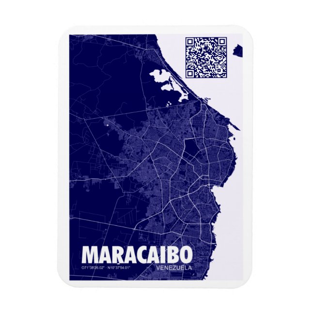Íman Mapa do Maracaibo - Mapa da Cidade do Viagem na Ve (Vertical)