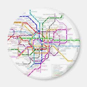 Íman Mapa do metro de Tokyo