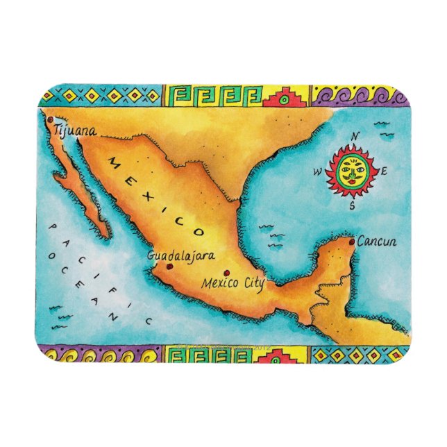 Íman Mapa do México (Horizontal)