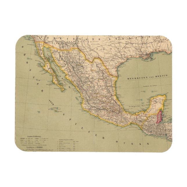Íman Mapa do México (Horizontal)