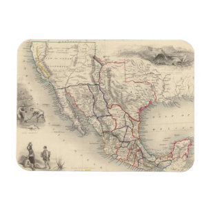 Íman Mapa do México, Califórnia e Texas