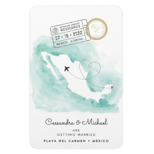 Íman Mapa do México Casamento de Destino Playa del Ca