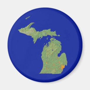 Íman Mapa do Michigan Magnet