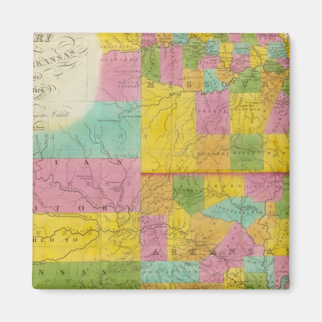 Íman Mapa do Missouri (Frente)