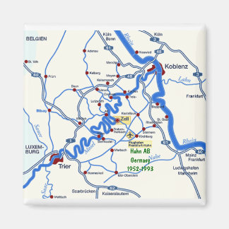 Íman Mapa do Mosel com o Magnete do Hahn