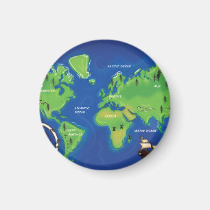 Íman Mapa do mundo