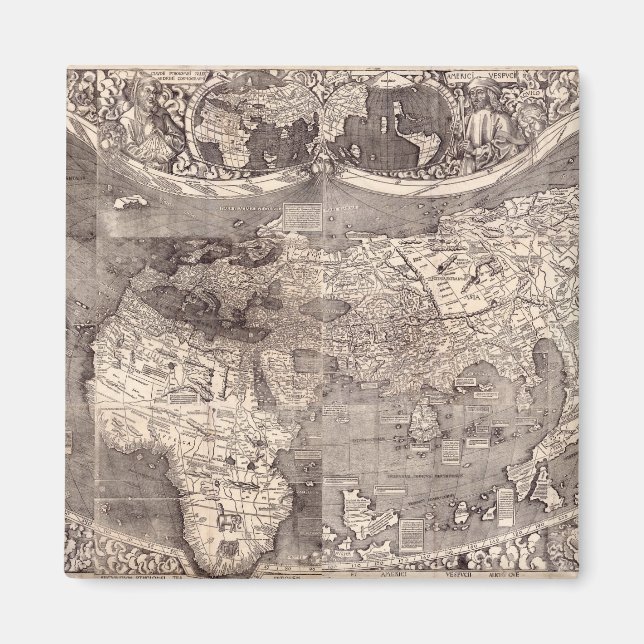 Íman Mapa do Mundo | 1507 (Frente)