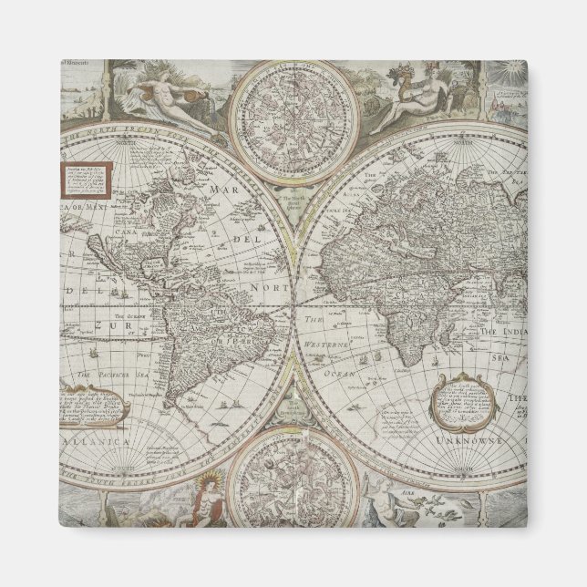 Íman Mapa do Mundo | 1676 (Frente)