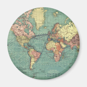Íman Mapa do mundo 1919
