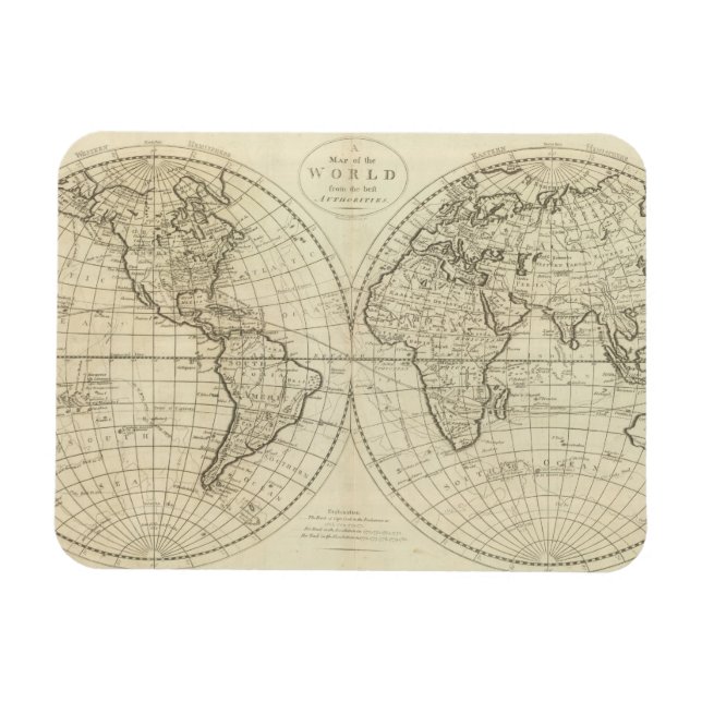 Íman Mapa do Mundo 2 2 (Horizontal)