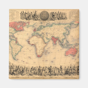 Íman Mapa do mundo que mostra o Império Britânico