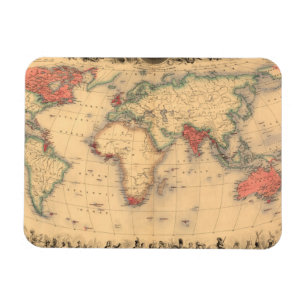 Íman Mapa do mundo que mostra o Império Britânico