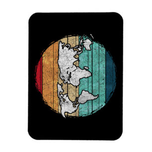 Íman Mapa do Mundo Retroativo