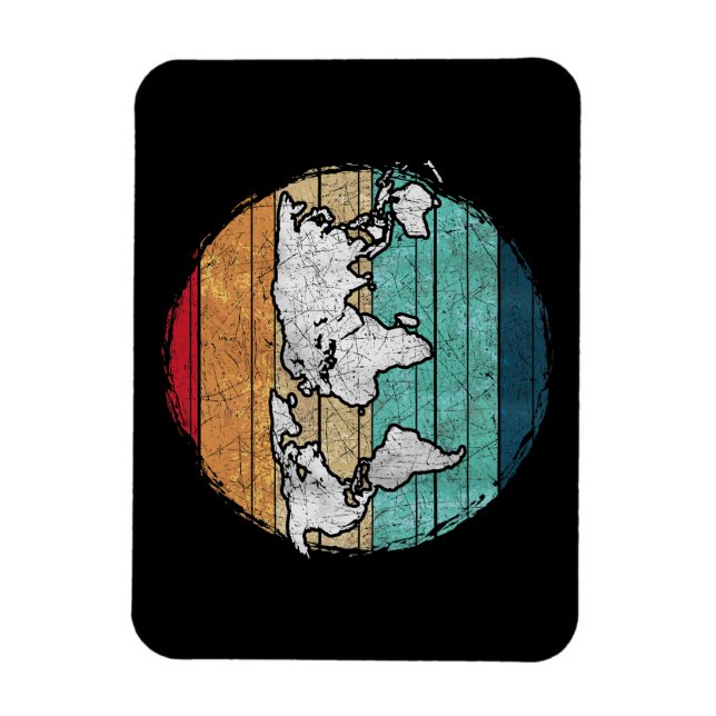 Íman Mapa do Mundo Retroativo (Vertical)