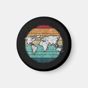Íman Mapa do Mundo Retroativo